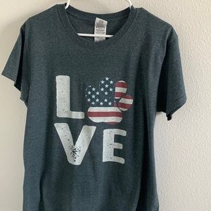 Women’s short sleeve graphic t-shirt; Large.  Received as gift but never worn.